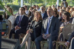 Conceição Zagalo e Carlos Mendes Gonçalves sentados no evento