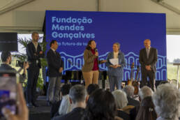 Representante da Fundação Jerónimo Martins discursa